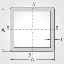 Calculator for Hollow structural sections - square